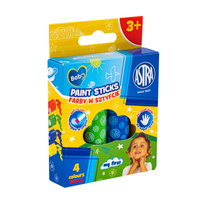 Farby w sztyfcie okrągłe Jumbo Astra Baby 4 kolory