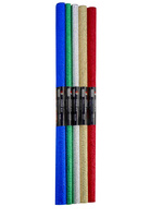 Paczka Bibuła marszczona aluminiowa 25x50 mix 5 mini rolek