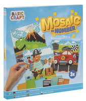 Mozaika wyklejanie po numerach niebieska Dino