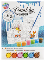 Malowanie po numerach zestaw niebieski