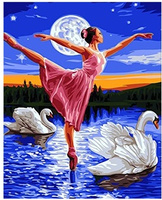 Diamentowa Mozaika Baletnica i łabędzie NO-1007763