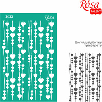 Szablon samoprzylepny wielokrotnego użytku serca 13x20cm