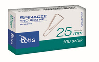 Paczka Spinacze biurowe trójkątne 25 mm 100 szt  10 sztuk