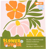 Blok z motywami BLOOM 24 ark. Happy Color
