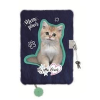 Pamiętnik z kłódką A5 włochacz Kitty Party 96k.