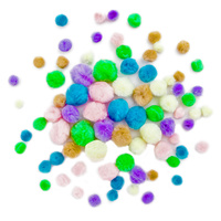 Pompony poliestrowe pastel mix 140 szt.