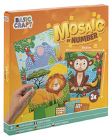 Mozaika wyklejanie po numerach pomarańczowa Zwierzęta