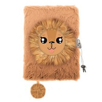 Pamiętnik A5 Włochacz z kłódką 3D My Little Friend Lion 96 k.