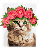 Malowanie po numerach IDEYKA 30x40cm z glinką Elegancka Kotka