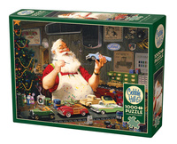 Puzzle 1000 Święty Mikołaj maluje samochody 113023