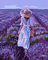 Malowanie po numerach Pole lawendy 40x50 cm