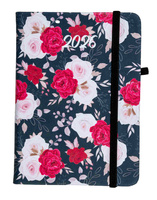 Kalendarz 2026 Flamenco A6 tygodniowy czerwone-kwiaty