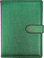 Kalendarz 2026 B5 dzienny z zapięciem hologram zielony