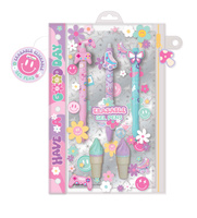 Długopisy żelowe wymazywalne w saszetce Buźki