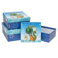 Pudełka ozdobne na prezenty PUD-22001-KW-GL wzór dziecięcy 3 sztuki