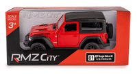 RMZ City Jeep Wrangler Rubicon 2021 Soft Top czerwony w skali 1:35