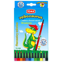 Pisaki spieralne Zębozaurus 12 kolorów