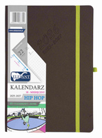 Kalendarz 2026 18 m-cy. Hip hop B5 tygodniowy szary