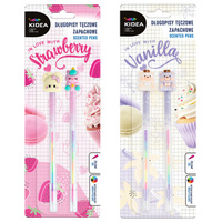 Długopisy tęczowe zapachowe z figurką Kidea 2 szt.