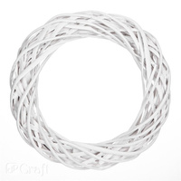 Wianek wiklinowy biały 36 cm