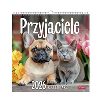 Kalendarz 2026 Przyjaciele kwadrat ścienny
