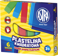Plastelina kwadratowa Astra 6 kolorów