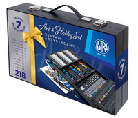 Zestaw artystyczny ASTRA drewniana walizka 218 elementów