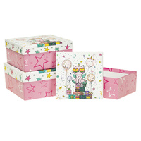 Pudełka ozdobne na prezenty PUD-22003-KW-GL wzór dziecięcy 3 sztuki
