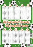 Plansza edukacyjna A4 TABLICZKA MNOŻENIA PIŁKA