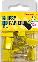 Klipsy do papieru Penmate Żółte 19 mm TT8322