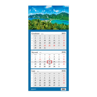 Kalendarz 2026 Trójdzielny LUX Egzotyczny Raj Tajlandia