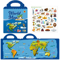 Książeczka z naklejkami Mapa Świata