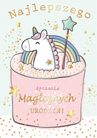 Karnet A5 Miętowy Jednorożec