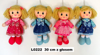 Lalka pluszowa 30cm L0222 1szt.mix