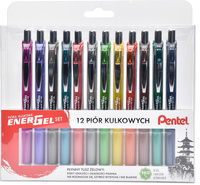 Zestaw piór EnerGel BL77 w etui 12 kolorów