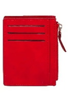 Portfel na karty z suwakiem czerwony