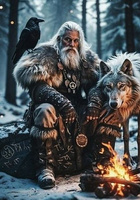 Diamentowa Mozaika Wiking nordycki wojownik NO-2003065