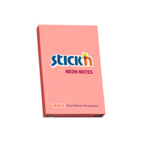 Notes samoprzylepny 76x51 mm różowy neon 100 kartek