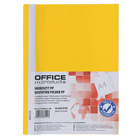 Paczka Skoroszyt OFFICE PRODUCTS PP żółty 10 sztuk