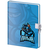 Pamiętnik z kłódką B6 Ninja 60k. gładki