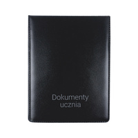 Okładka pionowa na dokumenty ucznia czarna