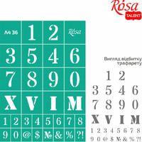 Szablon samoprzylepny wielokrotnego użytku liczby 21x29.7cm