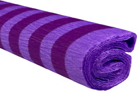 Paczka Bibuła marszczona 50x200 paski fioletowe na liliowym 10 rolek