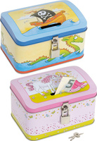 Skarbonka metalowa z kłódką Goki 1 szt. mix