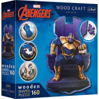 Puzzle 160 drewniane konturowe Thanos na Tronie 20184