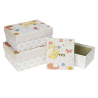 Pudełka ozdobne na prezenty PUD-22194-PR wzór dziecięcy 3 sztuki