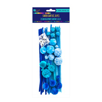 Zestaw kreatywny startowy niebieski 80 szt.