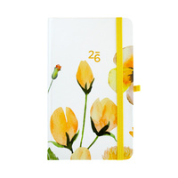 Kalendarz 2026 kieszonkowy tygodniowy żółte Kwiaty