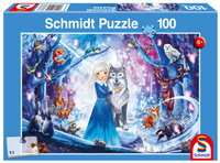 Puzzle 100 Księżniczka w zimowym lesie 112944
