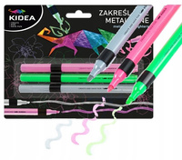 Zakreślacze metaliczne 3 szt Kidea